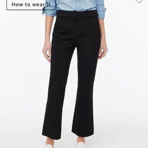 NWT New J Crew Kelsey Black Cropped Flare Pant 12/14